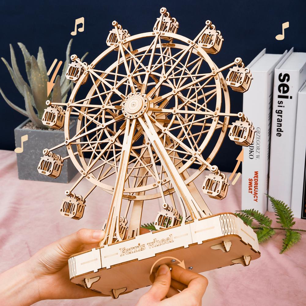 ZENDROP - DIY Wooden Music Ferris Wheel Puzzle Toy Model
