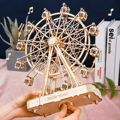 ZENDROP - DIY Wooden Music Ferris Wheel Puzzle Toy Model