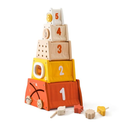 ZENDROP - Montessori Wooden 5-in-1 Educational Toy