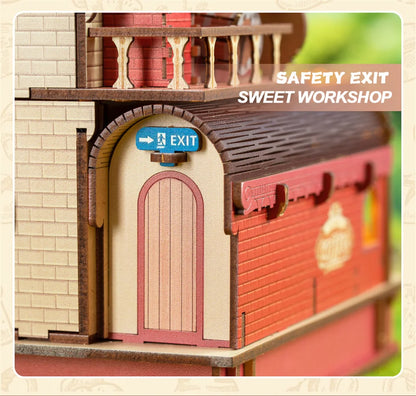 C23-PRODUKT-DSERS-23 - NEW Dessert Atelier DIY Wooden Casa House Figurines Miniature Kits With LED Lights Home Desk Decoration For Adult Handmade Gifts