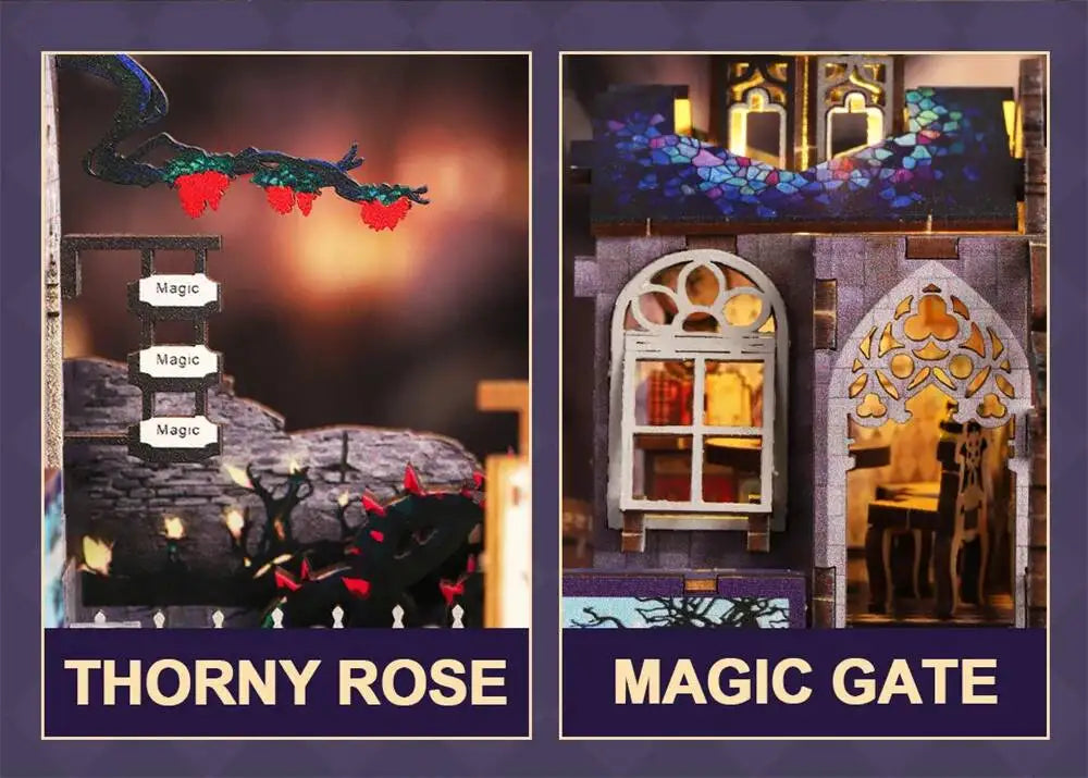 C26-PRODUKT-DSERS-26 - NEW DIY Wooden The Gate of Secret Realm House Figurines Miniature Kits With LED Lights Home Decoration For Adult Handmade Gifts