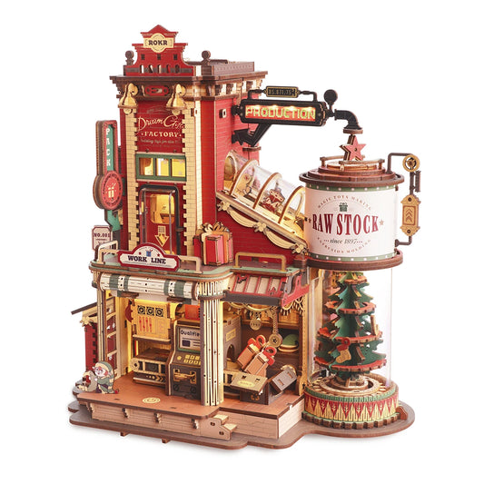 D-18 - Traumgeschenk-Fabrik - Bewegliches 3D Holzpuzzle mit Musikbox