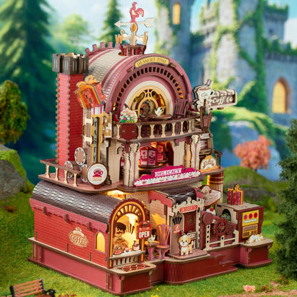 C23-PRODUKT-DSERS-23 - NEW Dessert Atelier DIY Wooden Casa House Figurines Miniature Kits With LED Lights Home Desk Decoration For Adult Handmade Gifts
