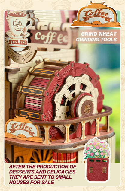 C23-PRODUKT-DSERS-23 - NEW Dessert Atelier DIY Wooden Casa House Figurines Miniature Kits With LED Lights Home Desk Decoration For Adult Handmade Gifts