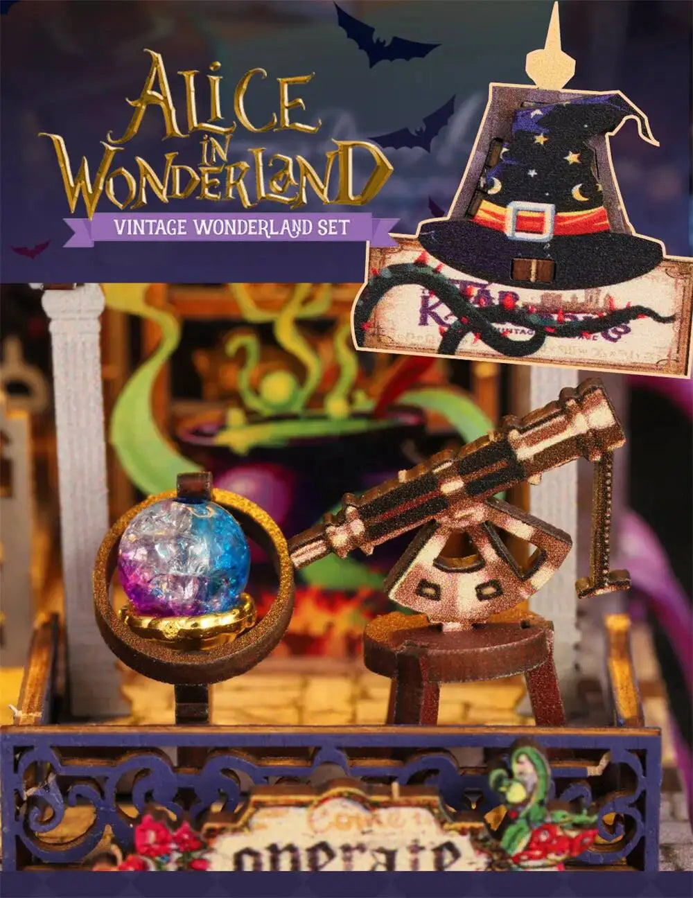 C26-PRODUKT-DSERS-26 - NEW DIY Wooden The Gate of Secret Realm House Figurines Miniature Kits With LED Lights Home Decoration For Adult Handmade Gifts