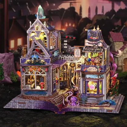 C26-PRODUKT-DSERS-26 - NEW DIY Wooden The Gate of Secret Realm House Figurines Miniature Kits With LED Lights Home Decoration For Adult Handmade Gifts