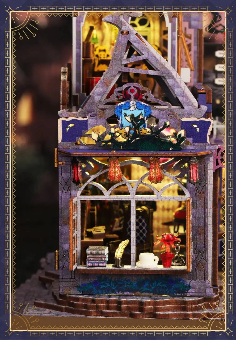 C26-PRODUKT-DSERS-26 - NEW DIY Wooden The Gate of Secret Realm House Figurines Miniature Kits With LED Lights Home Decoration For Adult Handmade Gifts