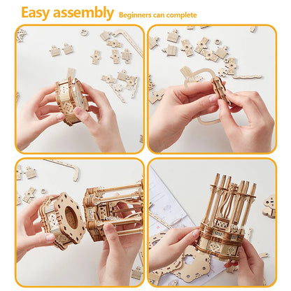 DSERS-31+32 - 3d Wooden Puzzle Marble Runs Mechanical Puzzles Self Assembly Toy STEAM Educational Toys Model Building Kits for Kids Adult Gift