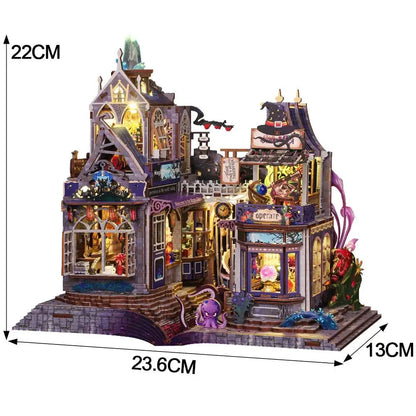 C26-PRODUKT-DSERS-26 - NEW DIY Wooden The Gate of Secret Realm House Figurines Miniature Kits With LED Lights Home Decoration For Adult Handmade Gifts
