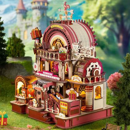 C23-PRODUKT-DSERS-23 - NEW Dessert Atelier DIY Wooden Casa House Figurines Miniature Kits With LED Lights Home Desk Decoration For Adult Handmade Gifts