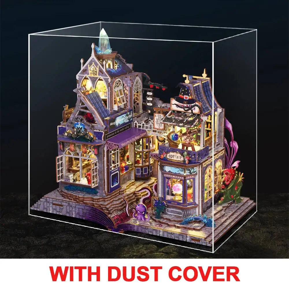 C26-PRODUKT-DSERS-26 - NEW DIY Wooden The Gate of Secret Realm House Figurines Miniature Kits With LED Lights Home Decoration For Adult Handmade Gifts