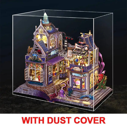 C26-PRODUKT-DSERS-26 - NEW DIY Wooden The Gate of Secret Realm House Figurines Miniature Kits With LED Lights Home Decoration For Adult Handmade Gifts