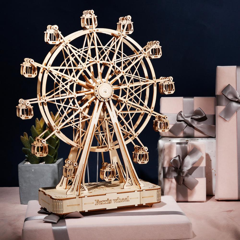 ZENDROP - DIY Wooden Music Ferris Wheel Puzzle Toy Model