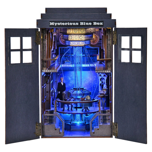 Mysteriöse Telefonzelle Buchnische DIY Miniatur-Set