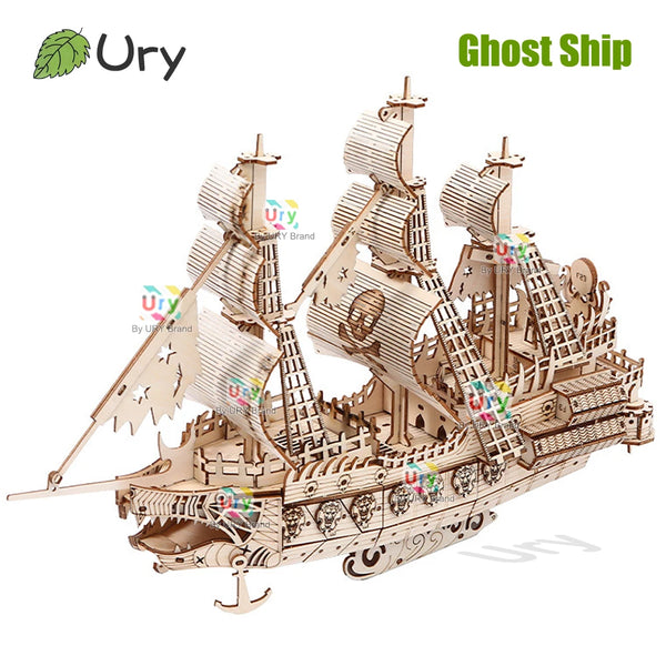 Retro Holzmodell Piratenschiff DIY Set