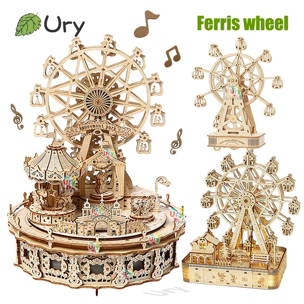 Holz Riesenrad DIY Musik Bausatz Modell