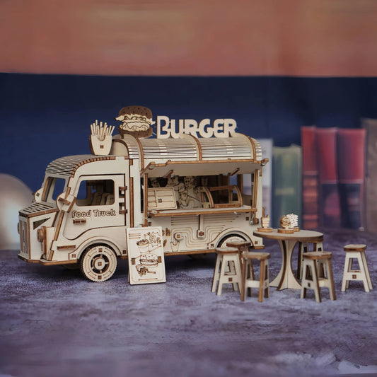 Burger Foodtruck Bausatz DIY Set Holzmodell